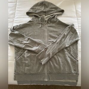 Free People Gray Zip-Up Hoodie - Excellent Condition! Size XL